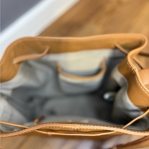 - [ ] Poetry Tan Leather Bucket Bag with Tassels - Picture 5 of 10